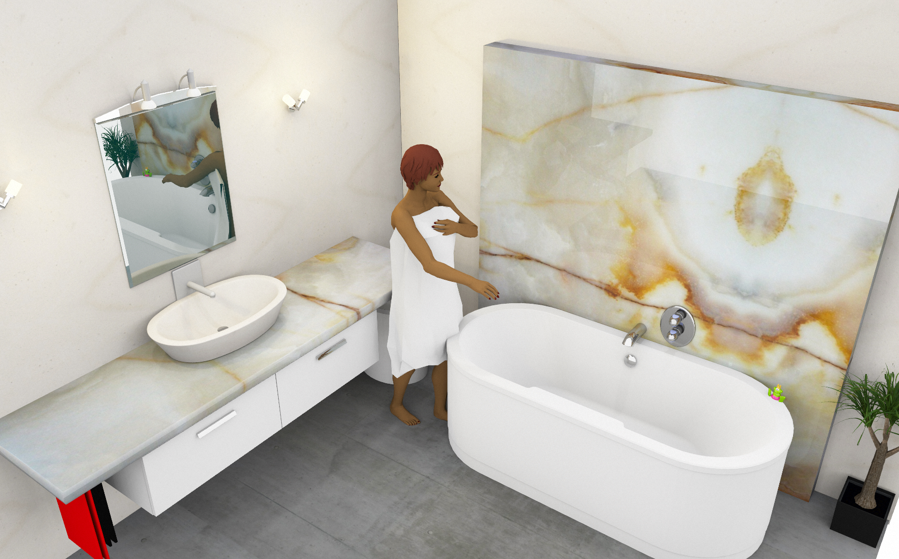 Onyx Bianco Gold