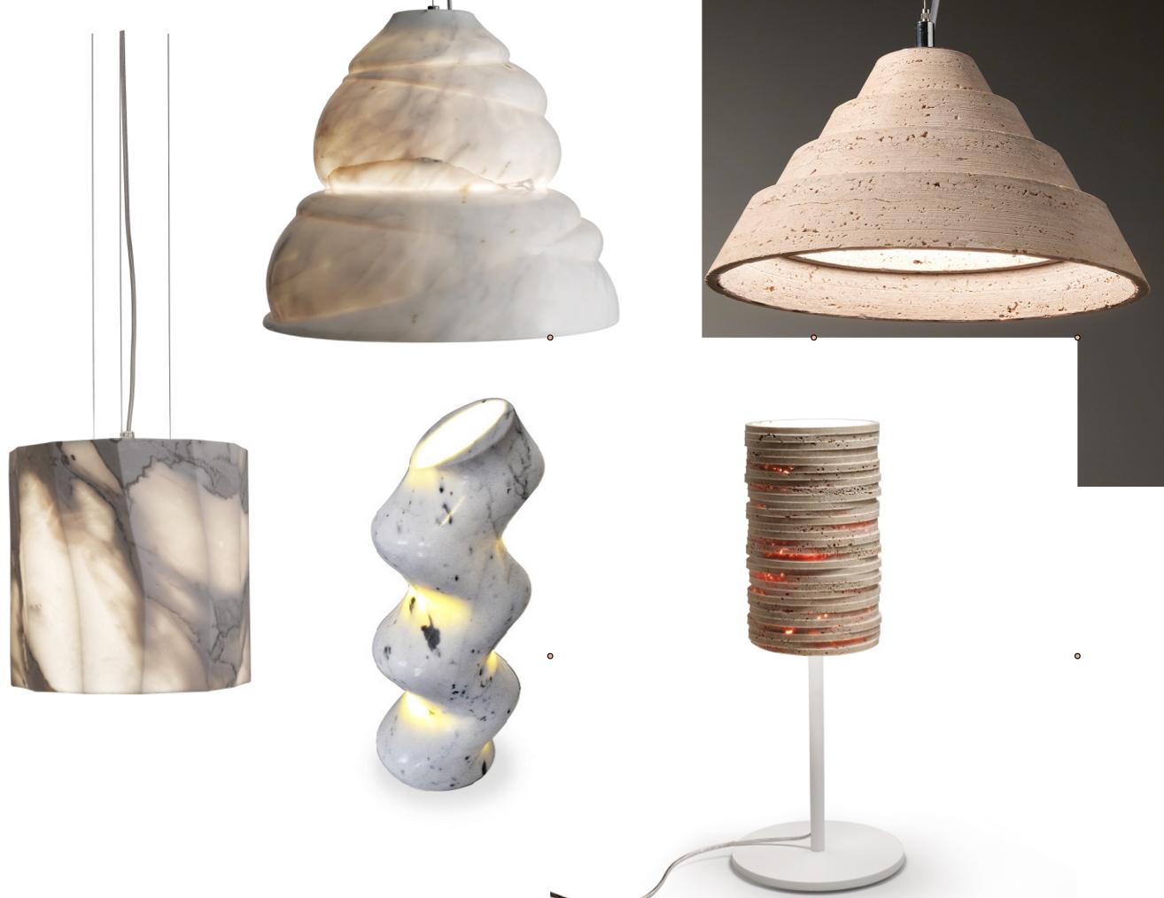 Lampen aus Naturstein