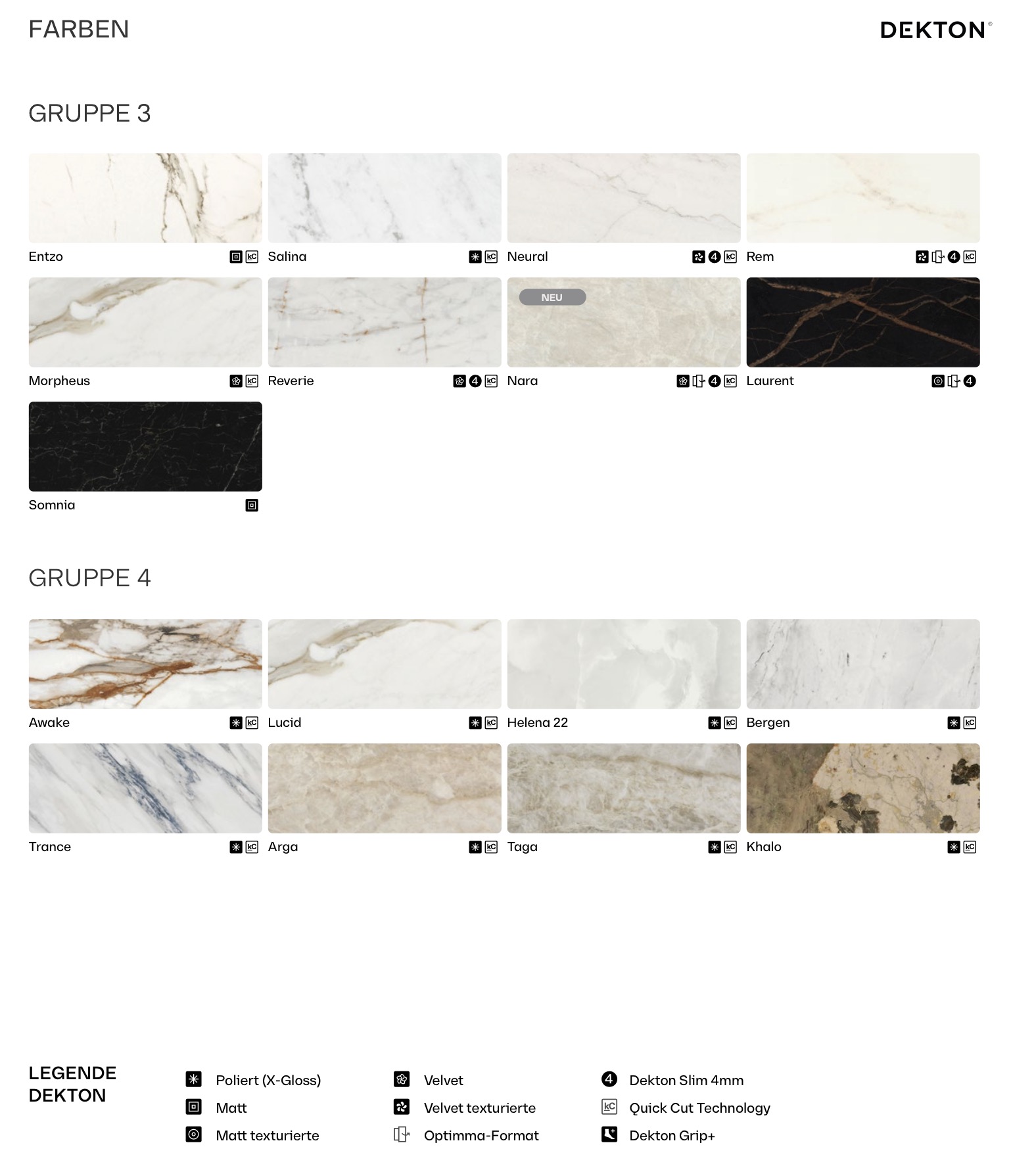 DEKTON Farben