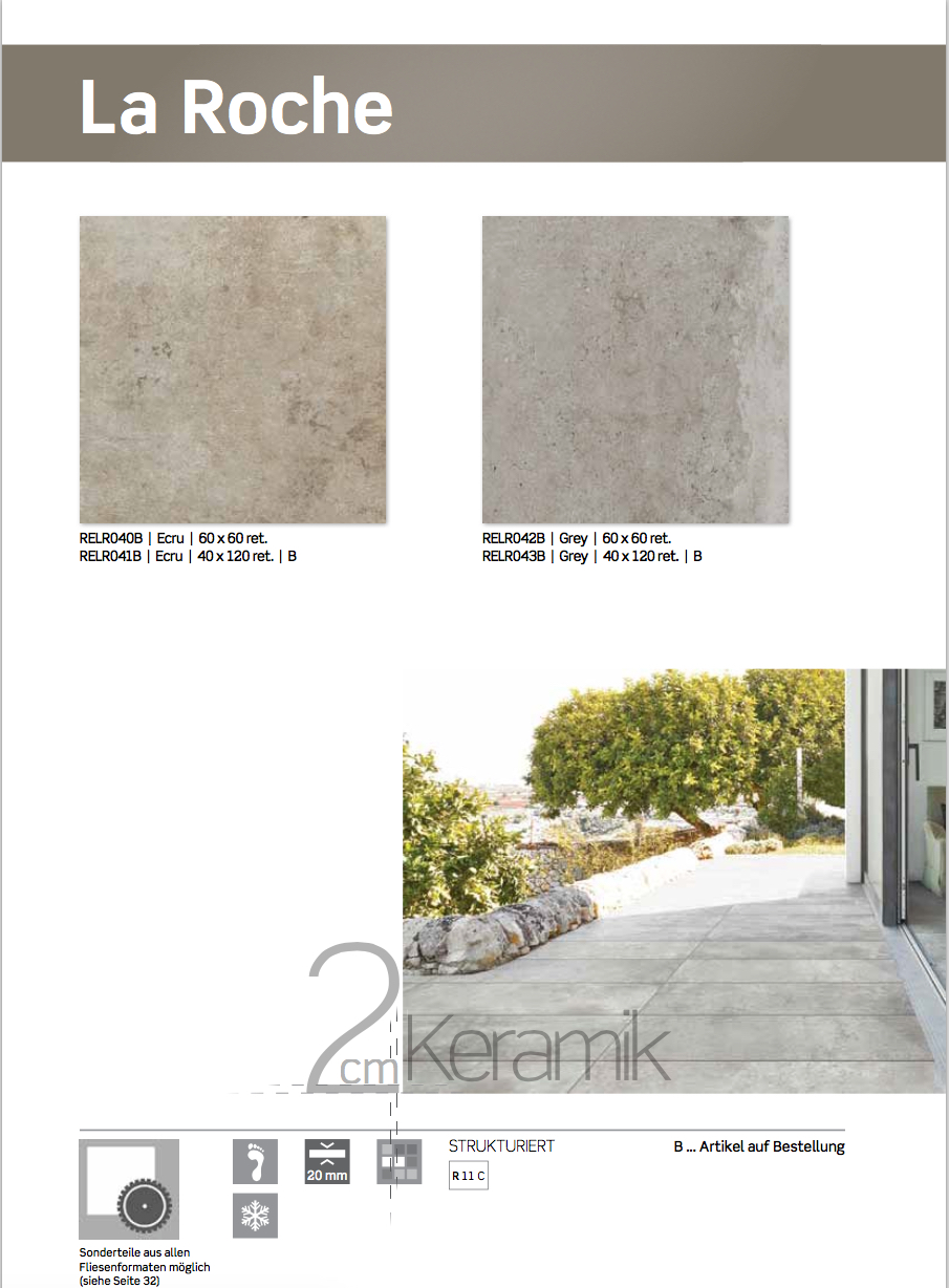 La Roche Keramik in 2cm 