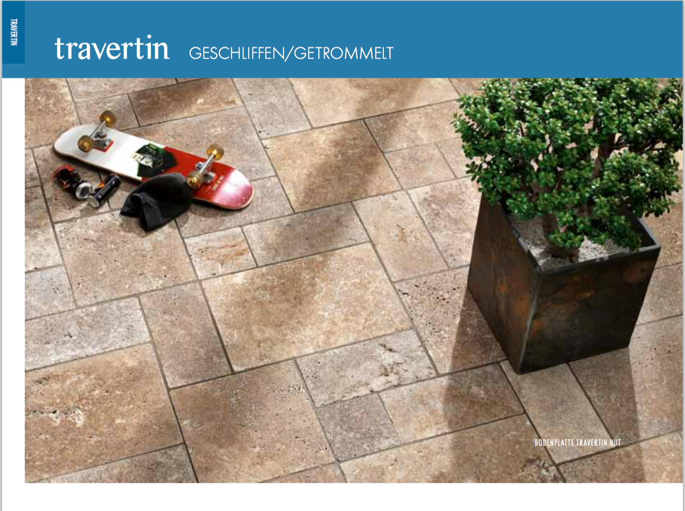 Travertin Noce für Aussen