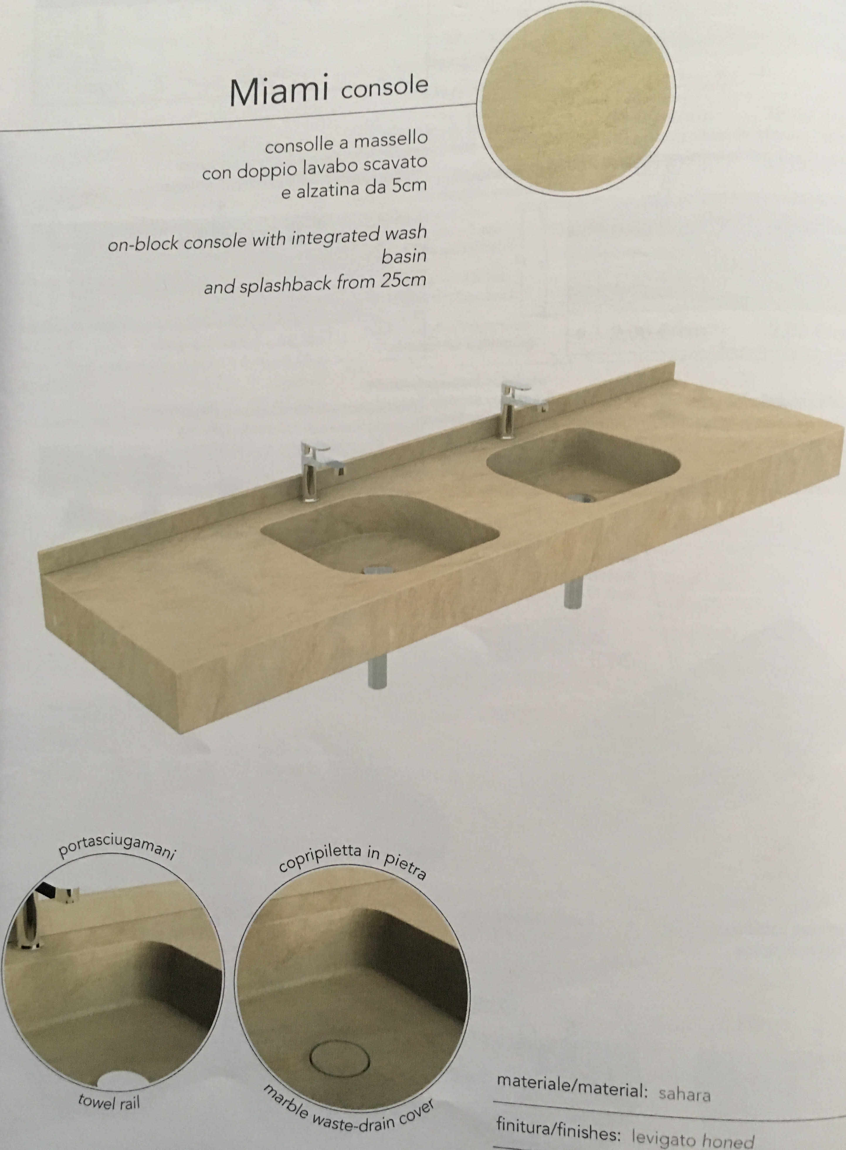 Waschtischplatte aus Naturstein