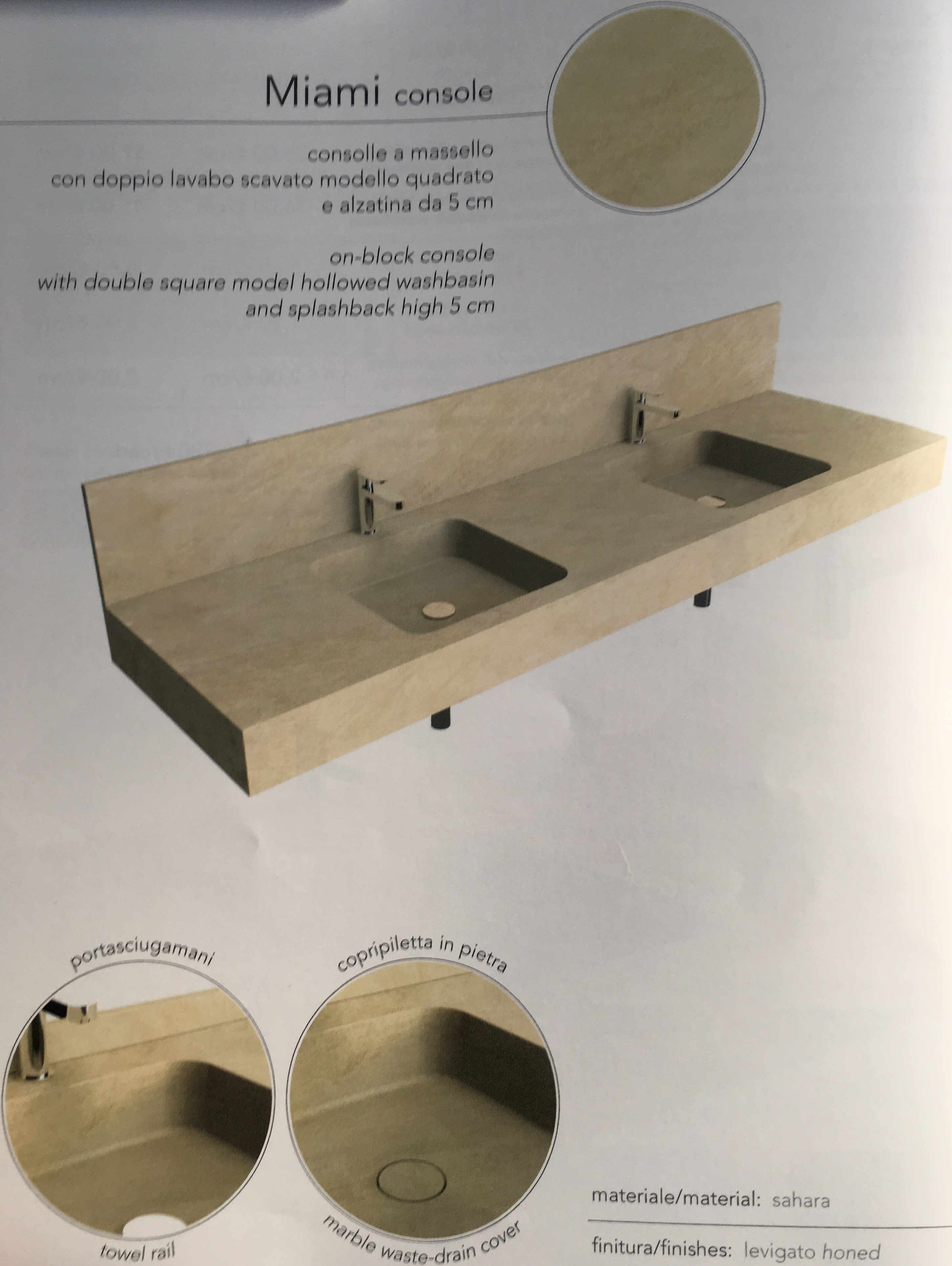 Waschtischplatte aus Naturstein